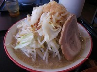 「めん組大次郎　（麺２８０ｇ）　※にんにく：あり、野菜：多め」@本節鰹だしらぁめん めん組 松本店の写真