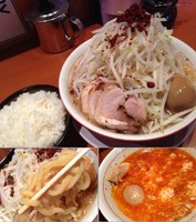 「味玉らーめん 880円＋ライス150円」@らーめん男盛 本店の写真