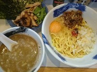 「辛玉つけ麺￥800＋海苔（トッピング無料券使用）」@麺屋 扇 SENの写真