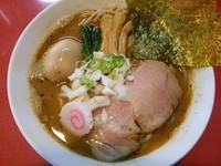 「ど煮干しラーメン＋麺増し＋味玉」@麺屋しのはら 三日月食堂の写真