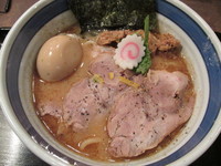 「門ぱち中華そば　「540円（開店記念）」」@中華そば 門ぱち 浦和美園店の写真