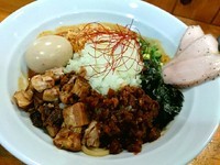 「【限定】超激辛坦々風まぜそば　720円　＋味玉、鶏チャー」@麺屋 むじゃきの写真