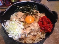 「釜玉焼肉納豆　￥８５０」@柳家 矢巾店の写真