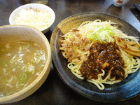 「たれつけ＋サービスライス」@ハルピンラーメン 松本並柳店の写真