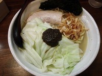 「熟成練り醤油らーめん 大盛￥700+ゆでキャベツ￥50」@『   』（無銘）の写真
