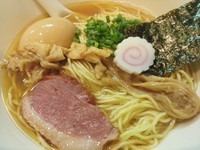 「【限定】ブリ節鯛浅利塩そば　850円＋味玉＋和え玉（小）」@おおぜき中華そば店の写真