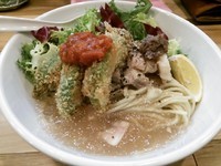 「【限定】まぜそばアンチョビ鶏アボガド800円」@らーめん カッパハウスの写真