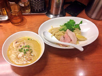 「限定 濃厚鶏茸つけ麺 麺150g」@福の神食堂の写真