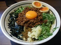 「元祖！台湾まぜそば　※ニンニク：あり　＋味玉：一番乗り㋚」@麺屋 はなび 高畑本店の写真