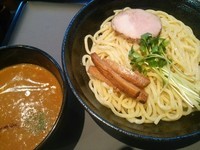 「【限定】カレーつけ麺＋炙りチーズご飯 （140928）」@中華そば 輝羅の写真