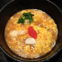 「明太あんかけ玉子とじのおうどん、1.5玉」@麺匠の心つくし つるとんたん 新宿店の写真
