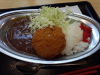 「メンチカツカレー480円」@はってん食堂の写真