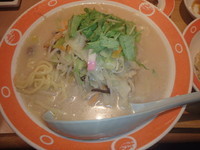 「野菜たっぷりちゃんめん白(712円)満足セット(540円)」@長崎ちゃんめん 広島安佐南店の写真