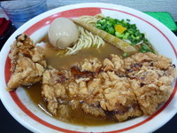 「揚チキンめん+味玉¥900+¥100」@自家製麺SHINの写真