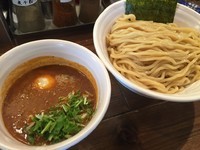 「ベジポタ味玉辛つけ麺（辛さ２）950円 + 大盛り無料」@ベジポタつけ麺 えん寺の写真