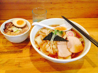 「ワンタンメン+焼豚ごはん（ランチセット）」@白河手打ち中華 孫市の写真