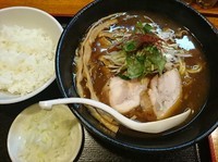 「【数量限定】和風カレーそば￥750＋半ライス￥100」@麺屋 鶏口の写真
