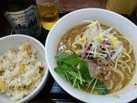 「【限定】サンマ味噌ラーメン￥800＋栗ごはん￥150」@ラーメン愉悦処 似星の写真