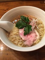 「木の子の塩らーめん1000円＋割り飯150円」@らーめん かねかつの写真