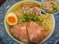 「【10月限定】塩煮干しそば￥750＋和え玉￥150＝￥900」@麺処 ほん田 nijiの写真