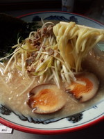 「ネギラーメン730円+煮玉子（モーニング）」@ラーメンショップ 122号騎西店の写真