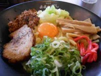 「まぜそば　赤」@おおぼし 上田本店の写真