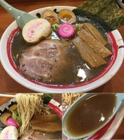 「煮干しそば　並盛 720円　細麺　＋　熟玉120円」@竹本商店 札幌煮干センターの写真