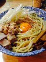 「冷やし汁なし麺辛（大）¥850」@自家製太麺 元気屋の写真