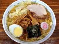 「メンマラーメン+ワンタン(3個)」@東池袋大勝軒 本店の写真