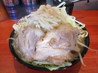 「大ラーメン　７５０円（にんにく、やさい、あぶら）」@ラーメン二郎 会津若松駅前店の写真