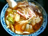 「スープ入焼きそば　750円」@釜彦の写真