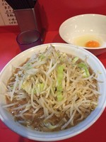 「小ラーメン＋生卵、にんにくちょい増し」@麺屋 桐龍の写真