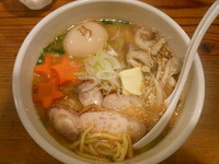 「マリオ＋半熟味付け玉子」@鶏の穴の写真