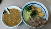 「つけ麺(太)(あつもり)＋味玉」@横浜ラーメン あばん 上尾西口駅前店の写真
