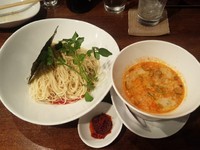「坦々つけ麺＋麻辣＋九条ネギ＋ビール等」@創作麺工房 鳴龍の写真