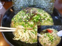 「豚骨らーめん まる（680円）+替玉（150円）」@博多ラーメン とんこつ家の写真