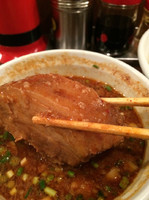 「濃厚辛つけ麺大盛(辛増し)豚増し。計¥1000」@ラーメン 麺や亮の写真