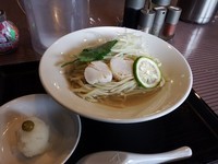 「帆立と鯛の冷しそば　並」@三ツ矢堂製麺 ぐりーんうぉーく多摩店の写真