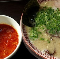 「ラーメン650円+豚トマト100円+替え玉100円」@博多長浜らーめん もりやの写真