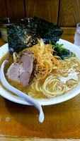 「ねぎラーメン＋大盛＋固め＋濃いめ」@らーめん 㐂輪の写真