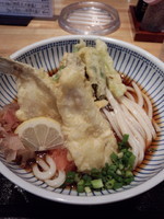 「ハゼとわけぎの天ぷらぶっかけ（冷）680円」@讃岐ぶっかけやの写真