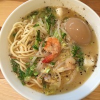 「シーフードらーめん￥750円(味玉サービスCP)」@らーめん カッパハウスの写真