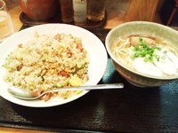 「ゴーヤチャーハンセット（900円）」@沖縄そば やんばる 新宿本店の写真