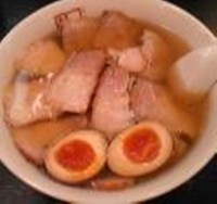 「焼豚ラーメンと味付玉子」@喜多方ラーメン坂内 池袋サンシャイン店の写真