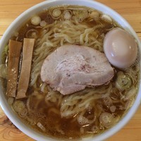 「手もみ中華そば¥500円(味玉+100円)」@博多らーめん バリ龍の写真