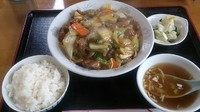 「【日替わりランチ】レバーと野菜のあんかけ焼きそば￥800」@東陽軒の写真