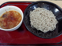 「揚げ茄子入り辛味つけ蕎麦450円」@大江戸そば 西日暮里店の写真