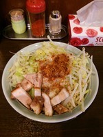 「あえそば(ヤサイマシマシ、ニンニク、アブラ)」@麺や あかつきの写真