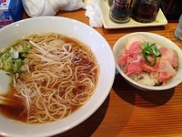 「朝ラー定食」@らーめん芝浜の写真