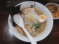 「柚子風味らーめん(塩) ￥750＋ねぎ豚ごはん ￥50」@あさか 麺工房、 朝霞本店の写真